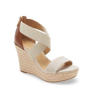 NEW MICHAEL KORS Prue Espadrille Wedge Sandals